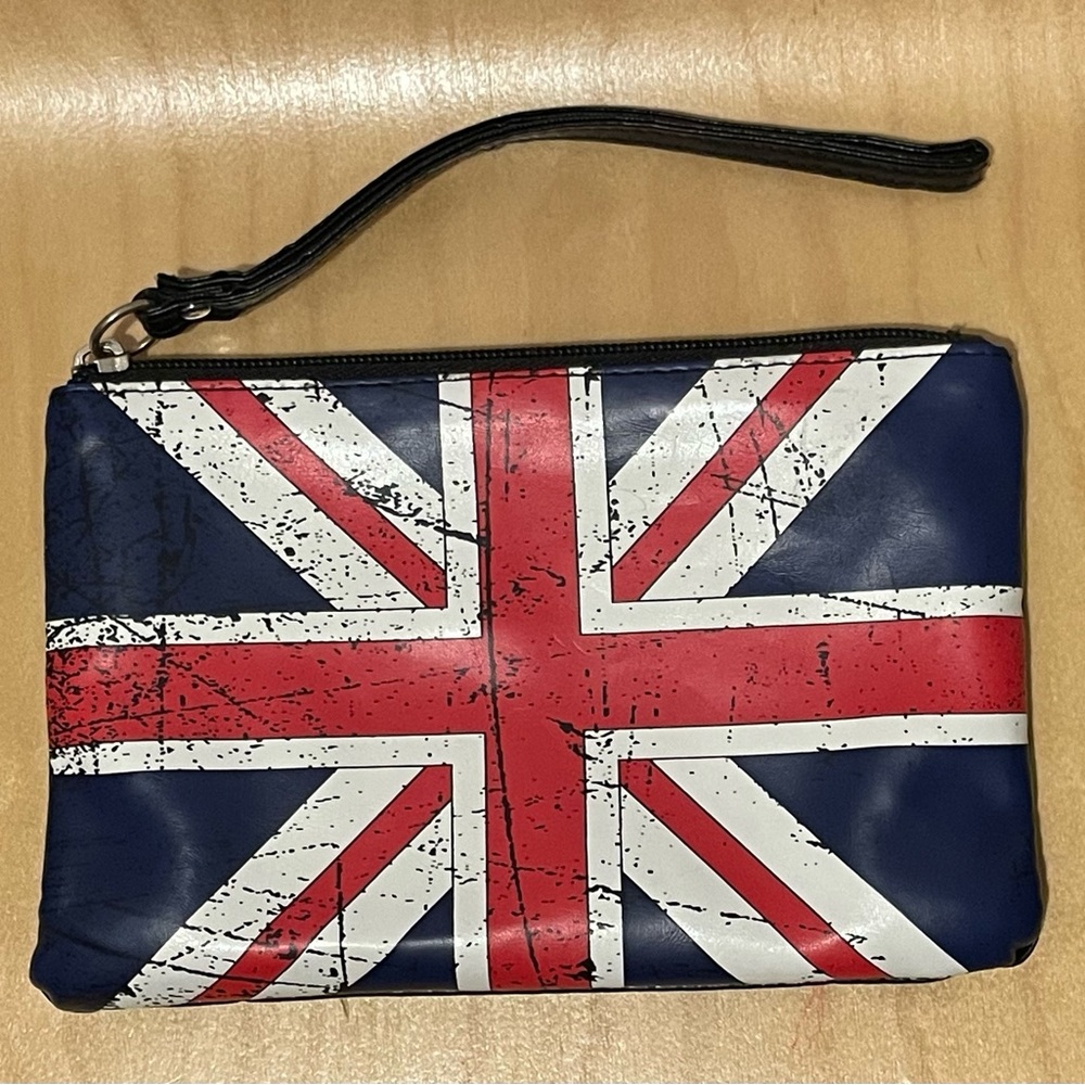 Union Jack Clutch / Wristlet- Red, White, and Blue